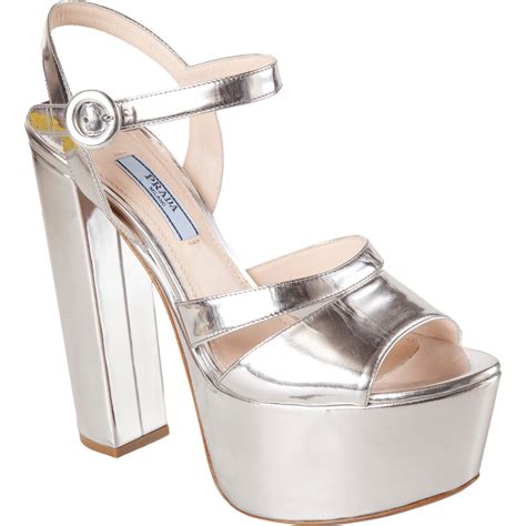 prada metallic shoes|prada ladies sandals.